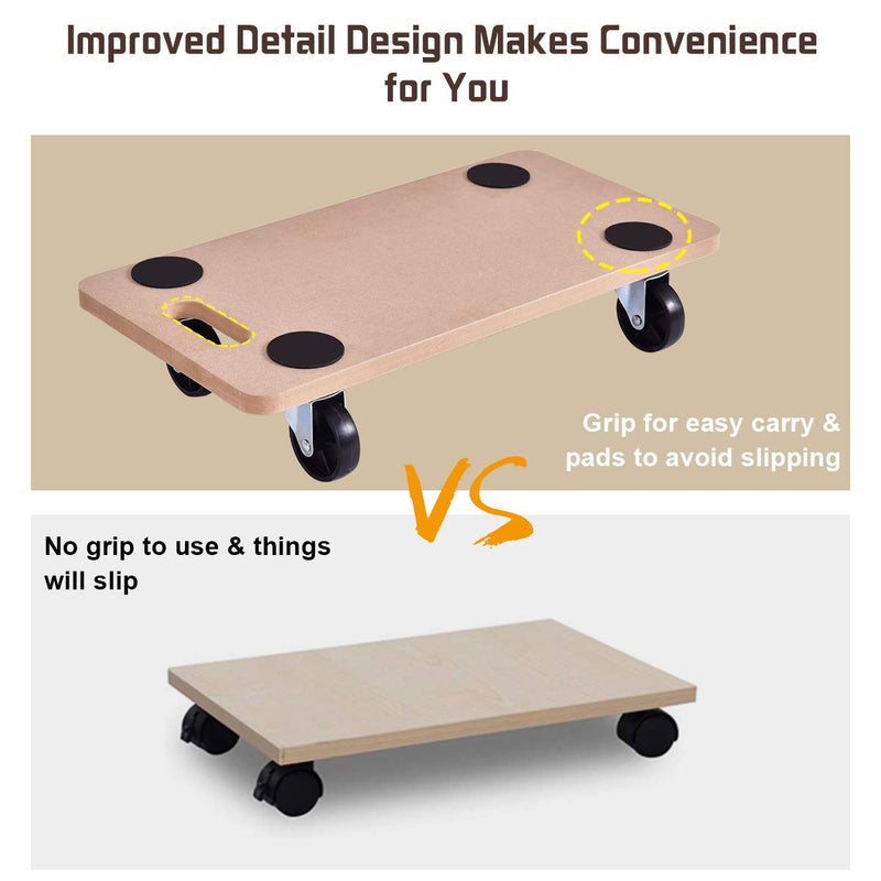 Load image into Gallery viewer, Moving Dolly Heavy Duty Wood Furniture Dollies Movers Carrier (23&quot; x11.5&quot; Platform) - GoplusUS
