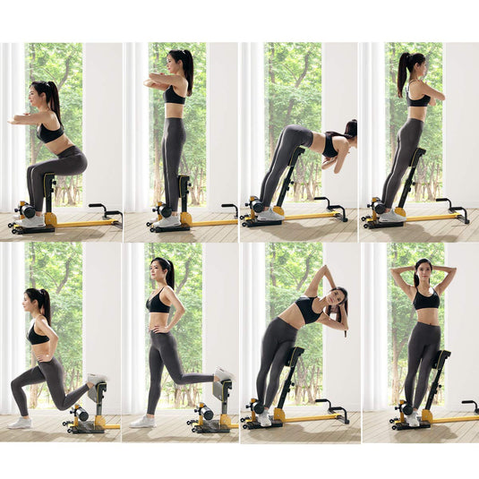 Deep Squat Machine with Anti-Skid Measures, Soft PVC Cover, Handy Wheels - GoplusUS