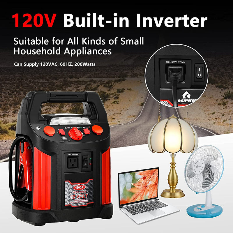 Load image into Gallery viewer, Jump Starter 1500 Peak/700 Instant Amps - GoplusUS

