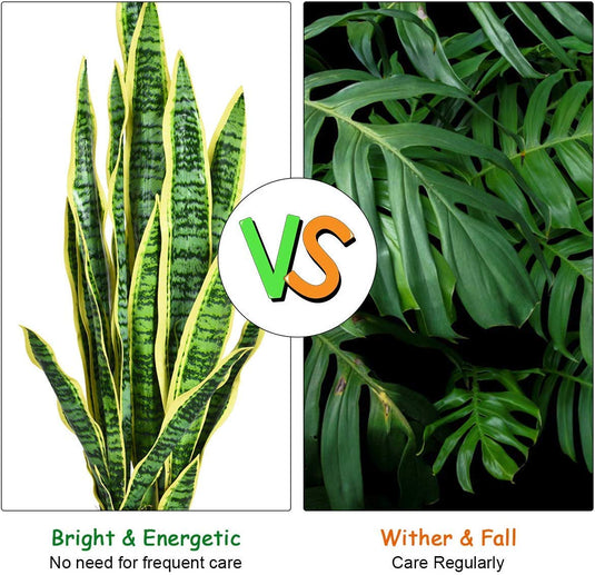 Artificial Snake Plant, 36" Fake Sansevieria - GoplusUS