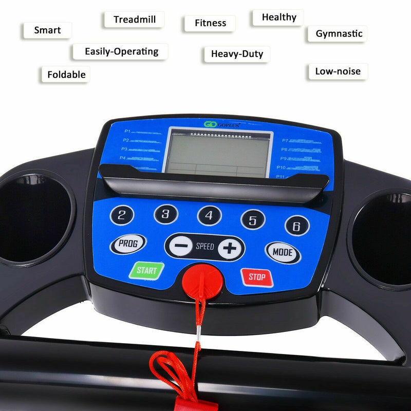 Load image into Gallery viewer, Electric Folding Treadmill with LCD Display and Heart Rate Sensor - GoplusUS
