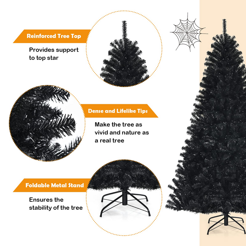 Load image into Gallery viewer, Goplus Halloween Tree, Hinged Artificial Christmas Tree Metal Stand, Perfect Halloween Decoration for Holiday Festival Parties - GoplusUS
