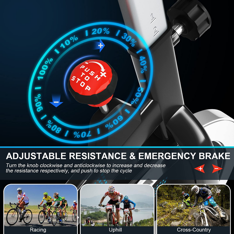 Load image into Gallery viewer, Goplus Magnetic Stationary Bike, Indoor Exercise Cycling Bike Smooth Belt Drive - GoplusUS
