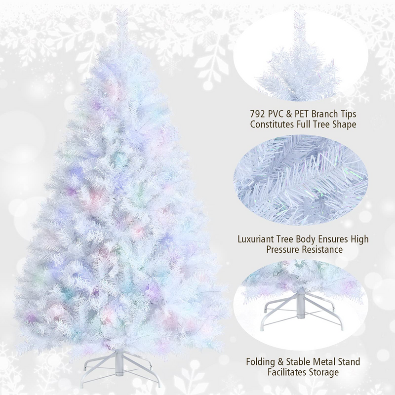 Load image into Gallery viewer, Goplus Artificial Christmas Tree, Hinged Unlit Full Xmas Pine Tree, Quick Set-Up, for Indoor Home Office Holiday Decoration - GoplusUS
