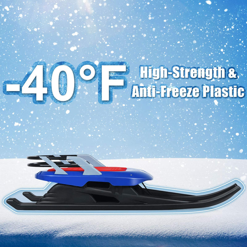 Load image into Gallery viewer, Folding Snow Sled for Kids with Seat, Backrest and Handle - GoplusUS
