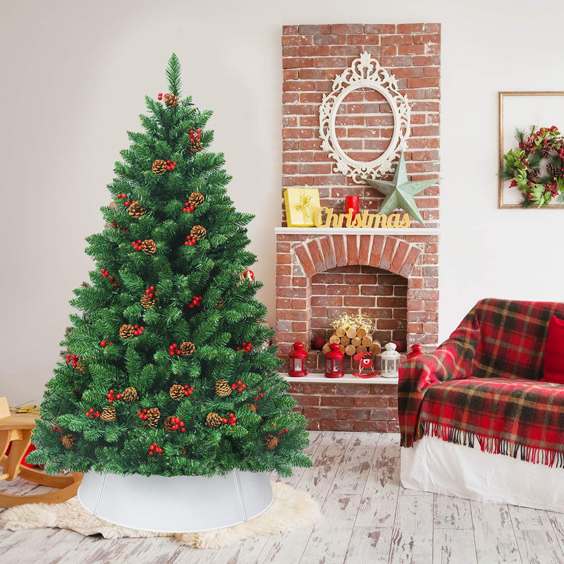Load image into Gallery viewer, Galvanized Metal Christmas Tree Collar Easy Set Up, 30-Inch Diameter Base - GoplusUS
