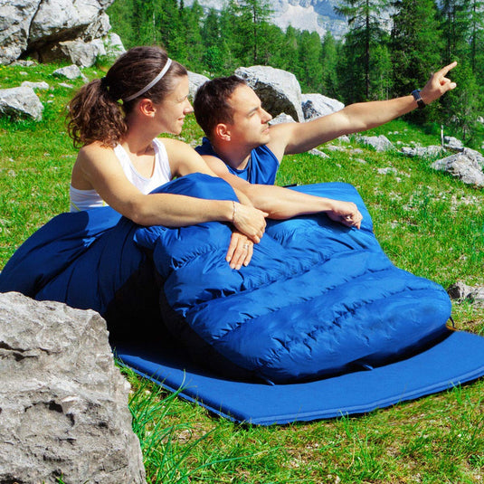 Double Sleeping Bag for Adults Kids, Queen Size XL 2 Person - GoplusUS