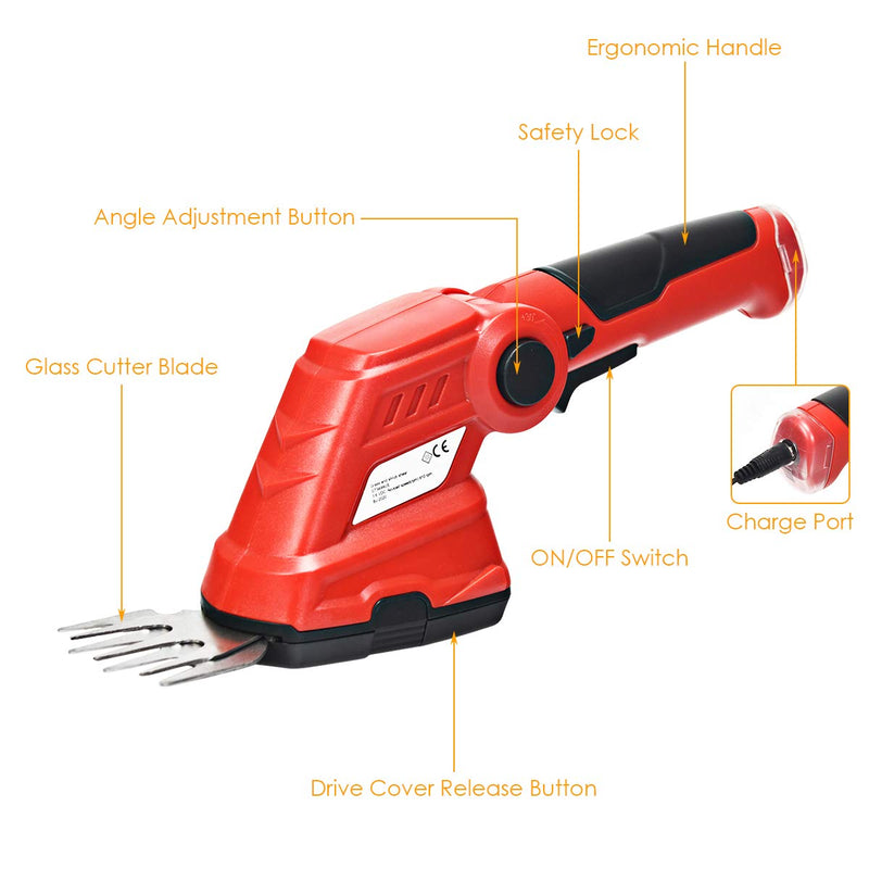 Load image into Gallery viewer, 2 in 1 Cordless Grass Shear + Hedge Trimmer w/ 3.6V Rechargeable Battery - GoplusUS
