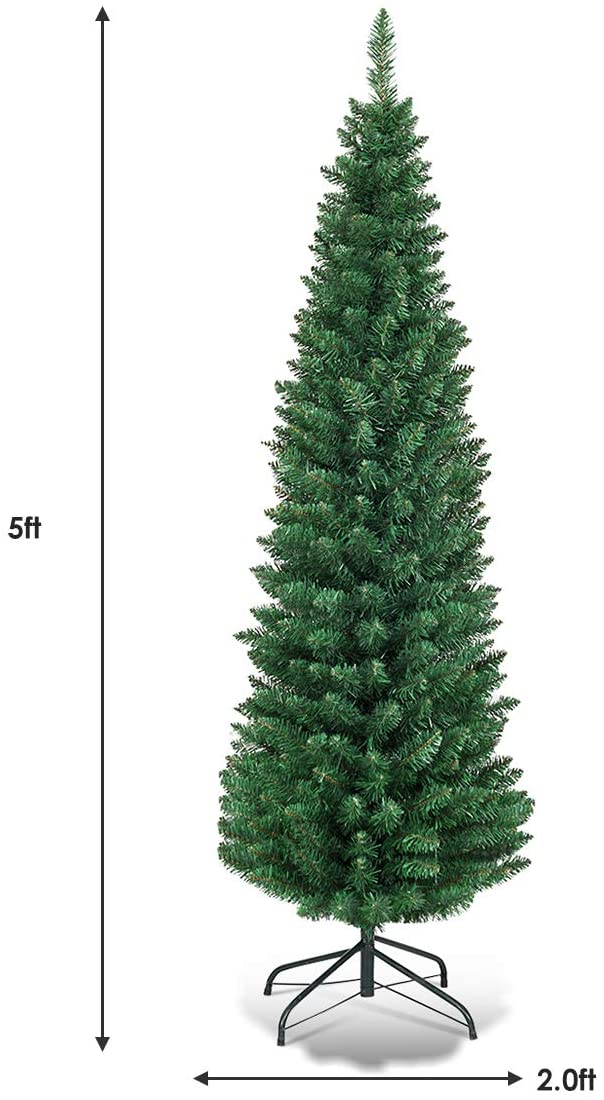 Load image into Gallery viewer, Pencil Christmas Tree, Artificial Slim Skinny Tree - GoplusUS
