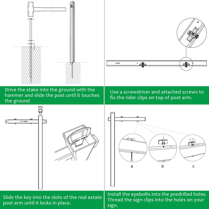 Load image into Gallery viewer, Goplus Vinyl UPVC Real Estate Sign Post, 6 Ft Realtor Yard Sign Post for Open - GoplusUS
