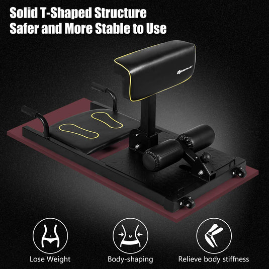 Goplus Deep Squat Machine, 8-in-1 Sissy Squat Fitness Equipment Functional Core - GoplusUS