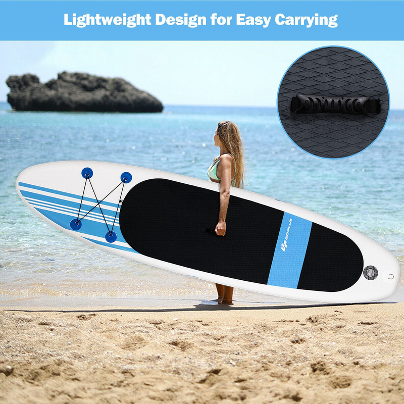 Load image into Gallery viewer, Inflatable 10&#39;  StandUp Paddle Board Package w/ Leash Fin Adjustable Paddle Pump Kit Carry Backpack, 6&quot; Thick - GoplusUS
