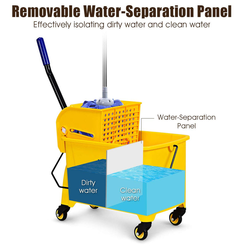 Load image into Gallery viewer, Commercial Mop Bucket with Wringer, Household Portable Mop Bucket - GoplusUS
