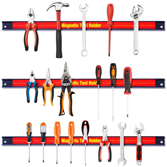 6PCS 18" Magnetic Tool Holder, Metal Magnet Tool Organizer Bars - GoplusUS