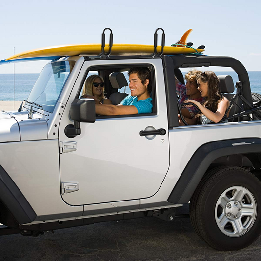 Goplus Kayak Carrier Universal 2 Pair J- Shape Rack Canoe Boat Surf Ski Roof Top Mounted - GoplusUS