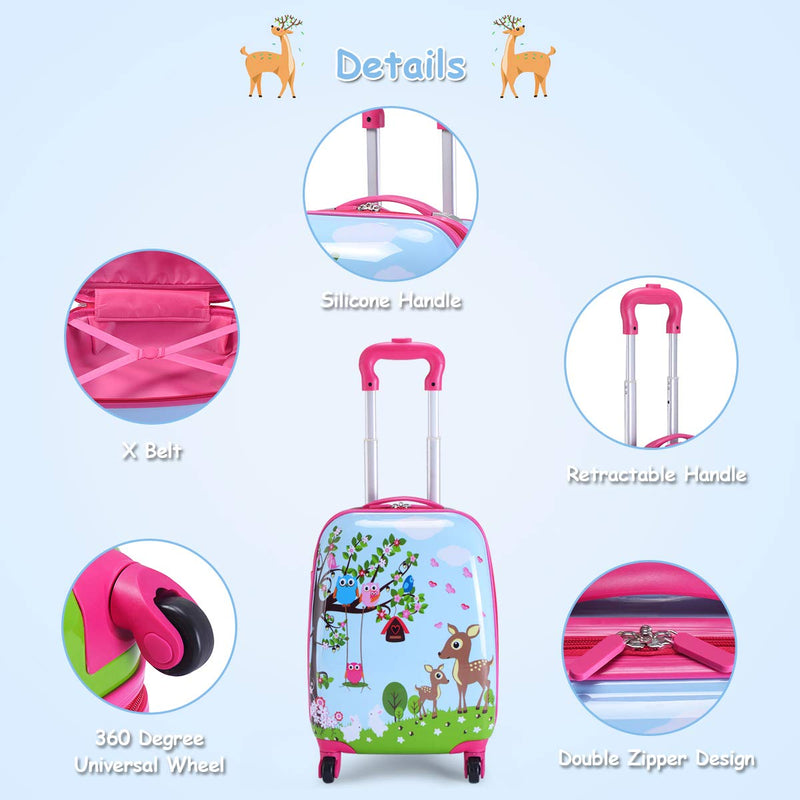 Load image into Gallery viewer, 2PC Kids Luggage, 12&quot; &amp; 16&quot; Kids Carry On Luggage Set - GoplusUS

