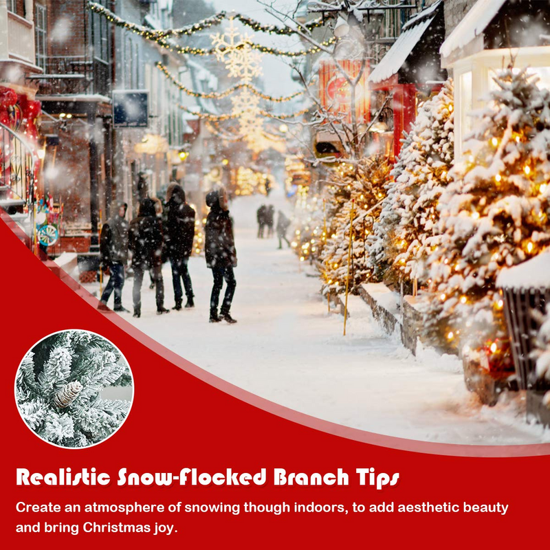 Load image into Gallery viewer, Goplus 7ft Snow Flocked Artificial Christmas Tree - GoplusUS
