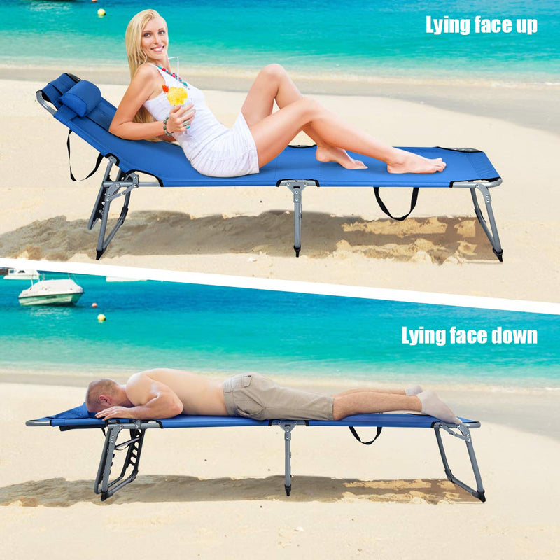 Load image into Gallery viewer, Patio Lounge Chair, Adjustable Folding Recliner - GoplusUS
