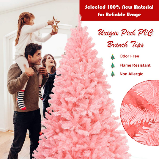 Goplus Unlit Artificial Christmas Tree, 100% New PVC Material, Xmas Tree for Indoor and Outdoor Decoration - GoplusUS