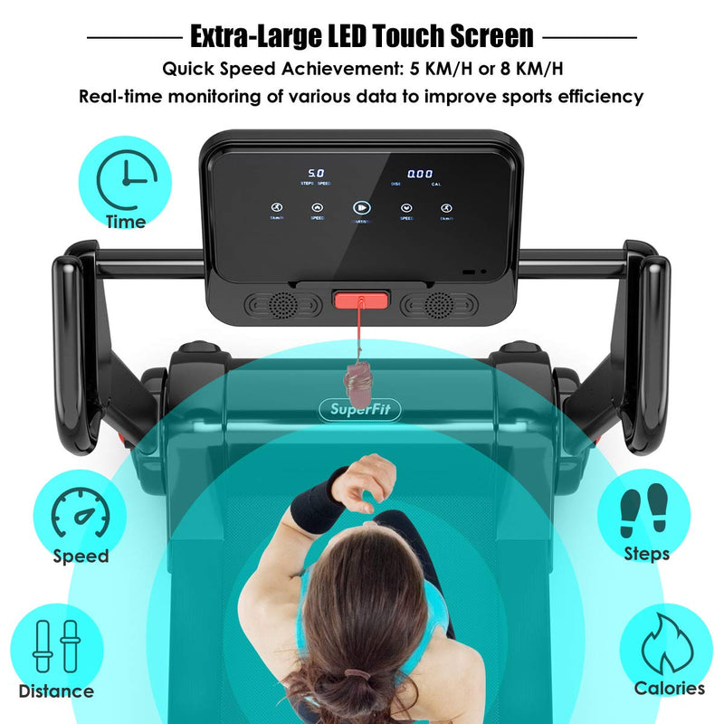 Load image into Gallery viewer, 2.25HP Electric Folding Treadmill, Installation-Free Design with 8-Stage Damping System - GoplusUS
