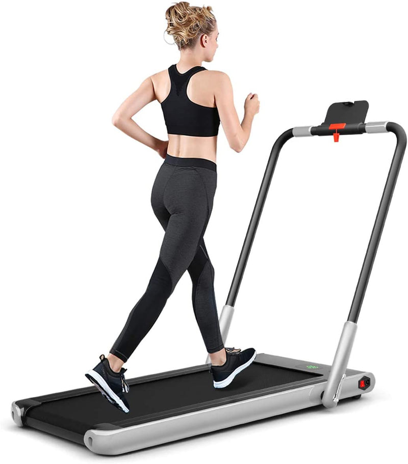 Load image into Gallery viewer, 2 in 1 Folding Treadmill, 2.25HP Under Desk Electric Superfit Treadmill - GoplusUS
