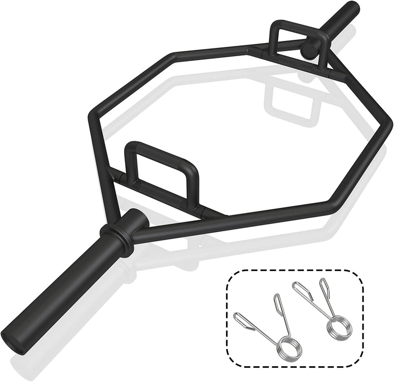 Load image into Gallery viewer, 56&quot; Olympic Hex Bar, Foldable Barbell Trap Bar with Knurled Handles - GoplusUS
