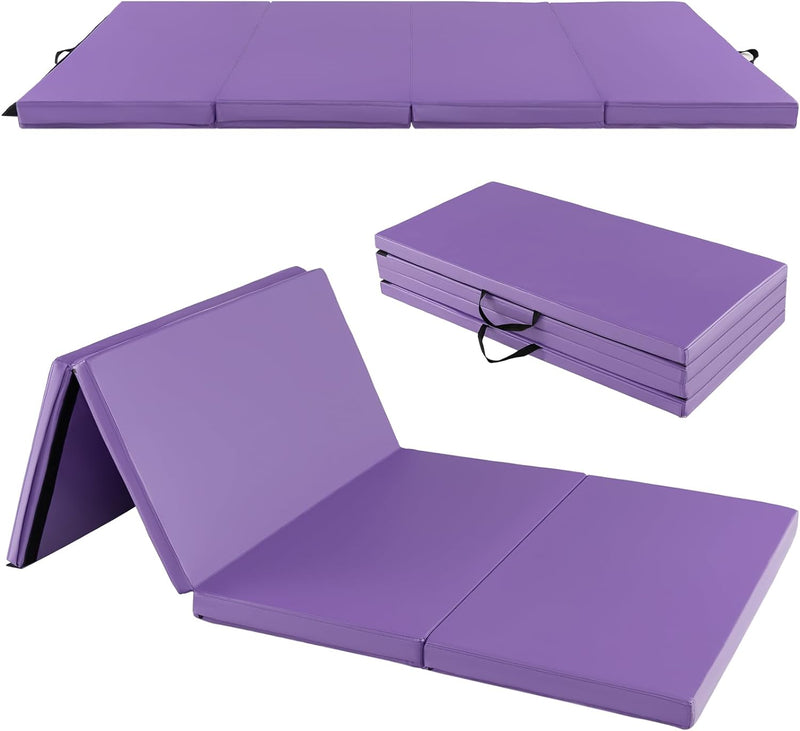Load image into Gallery viewer, Folding Tumbling Mat with Carry Handles, Hook &amp; Loop Fasteners - Goplus
