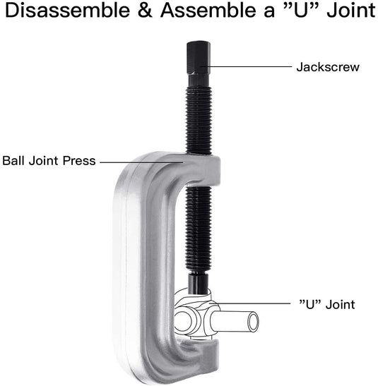 4 in 1 Ball Joint Service Tool Kit 2WD & 4WD Remover Installer - GoplusUS