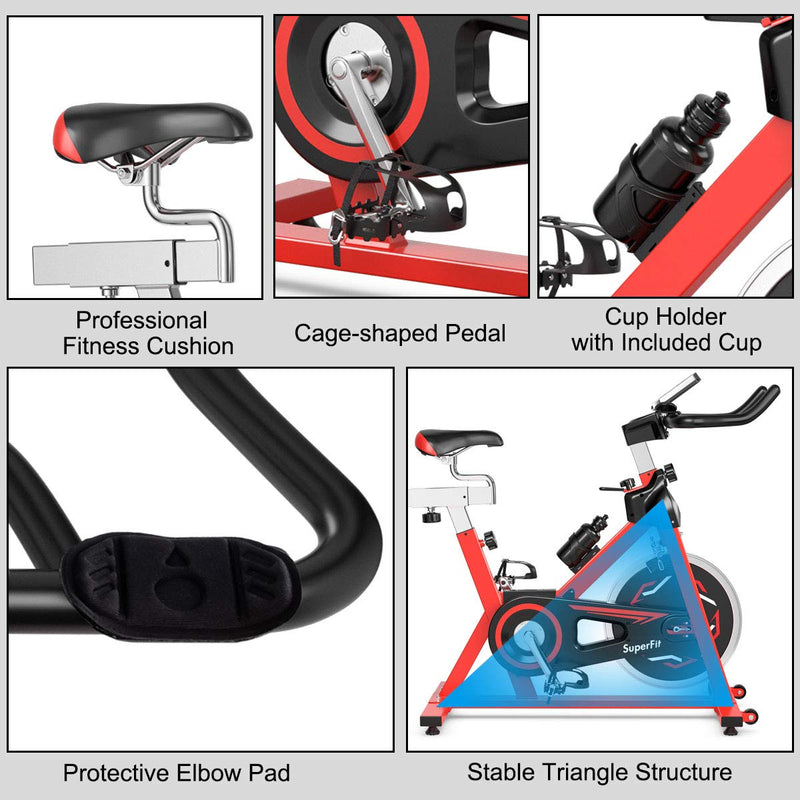 Load image into Gallery viewer, Exercise Bike, Indoor Cycling Stationary Bike for Home Cardio Workout Bike Training - GoplusUS
