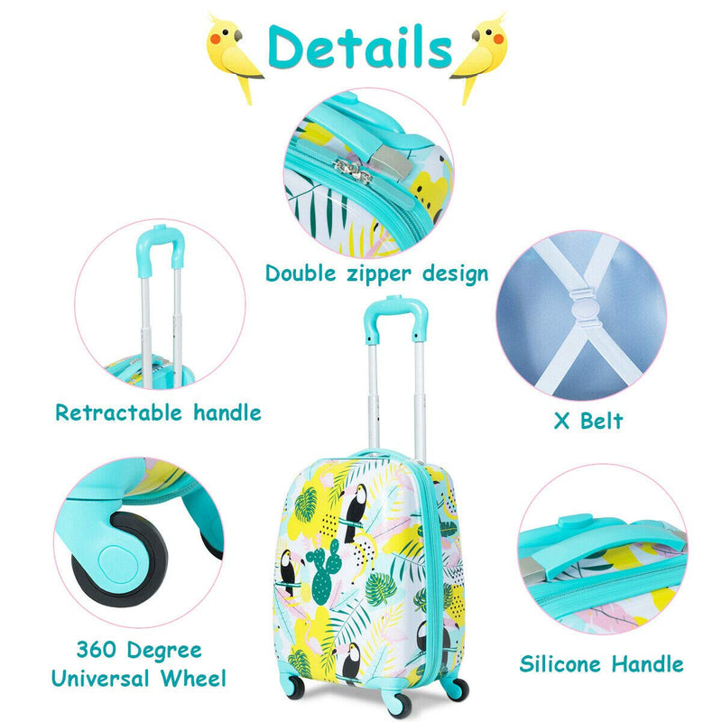 Load image into Gallery viewer, 2PC Kids Luggage, 12&quot; &amp; 16&quot; Kids Carry On Luggage Set - GoplusUS
