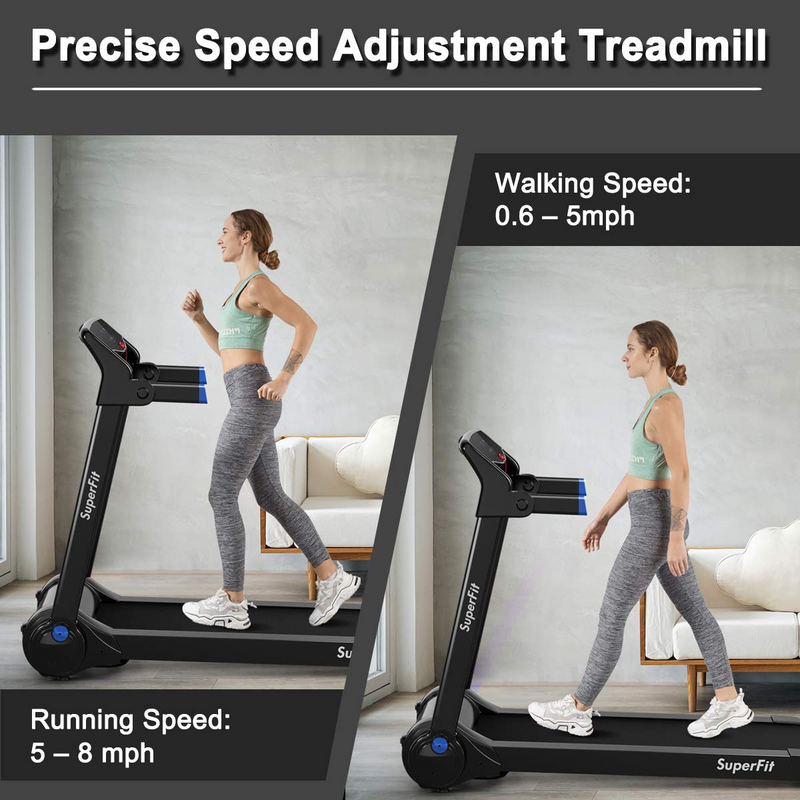 Load image into Gallery viewer, Goplus 3HP Electric Folding Treadmill, with APP Control, Bluetooth Speaker and HD Touch Screen - GoplusUS
