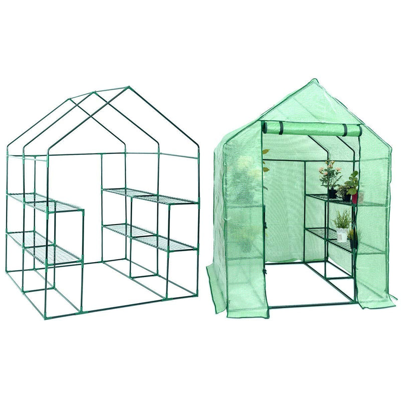 Load image into Gallery viewer, Greenhouse Indoor Outdoor Walk in Plant Gardening Green House 4.8&quot; x 4.8&quot; x 6.4&quot; - GoplusUS
