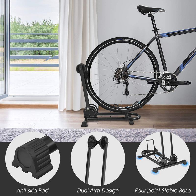 Load image into Gallery viewer, Goplus Foldable Bicycle Floor Stand, Steel Bike Parking Rack Fits 20&quot;-29&quot; Bikes - GoplusUS
