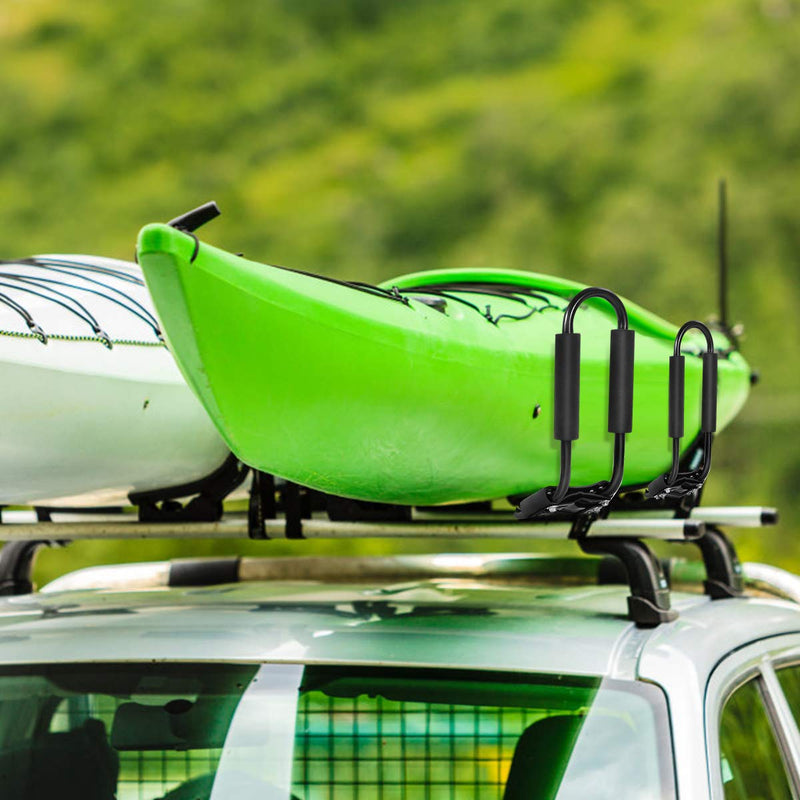 Load image into Gallery viewer, Goplus Kayak Carrier Universal 2 Pair J- Shape Rack Canoe Boat Surf Ski Roof Top Mounted - GoplusUS
