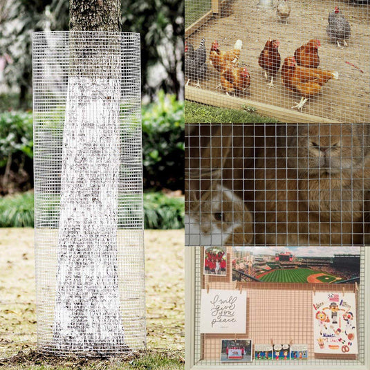 48'' x 50' 1/4 inch Hardware Cloth, 23 Gauge Square Galvanized Chicken Wire - GoplusUS
