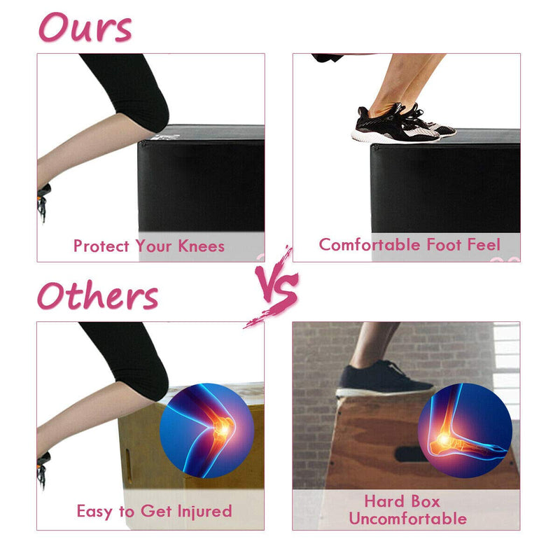 Load image into Gallery viewer, 3-in-1 Jumping Box, Height Adjustment Fitness Foam Plyometric Box - GoplusUS

