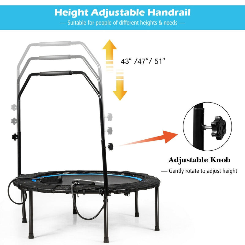 Load image into Gallery viewer, 40&#39;&#39; Folding Fitness Trampoline, Portable Mini Exercise Rebounder - GoplusUS
