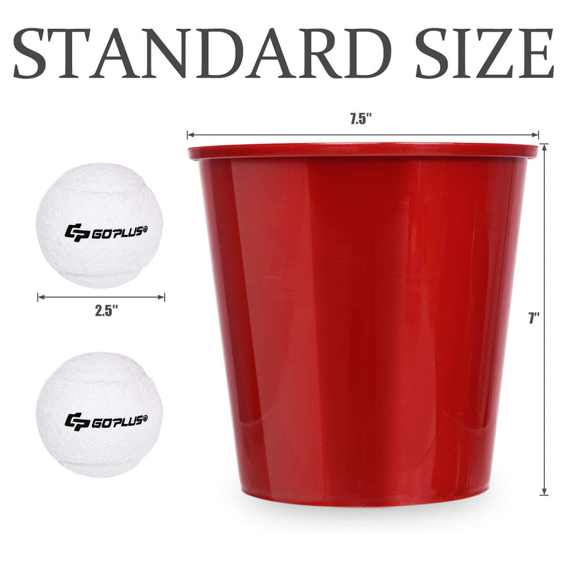 Load image into Gallery viewer, Yard Pong, Giant Pong Game Set with 12 Buckets, 2 Balls and a Carry Bag
