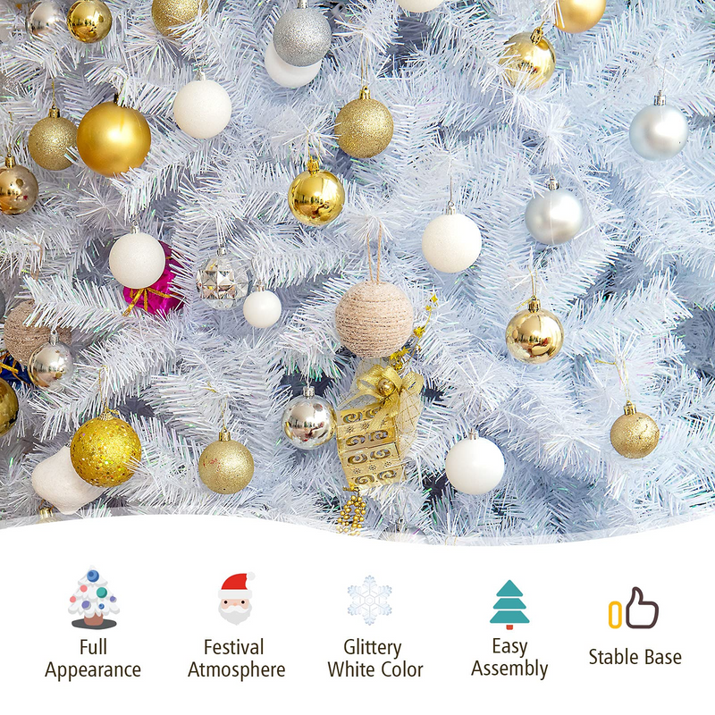 Load image into Gallery viewer, Goplus Artificial Christmas Tree, Hinged Unlit Full Xmas Pine Tree, Quick Set-Up, for Indoor Home Office Holiday Decoration - GoplusUS
