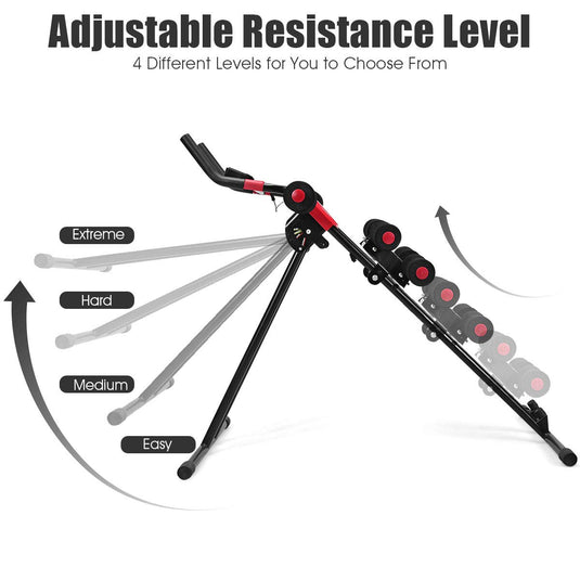 Ab Trainer Foldable Abdominal Trainer Ab Vertical - GoplusUS
