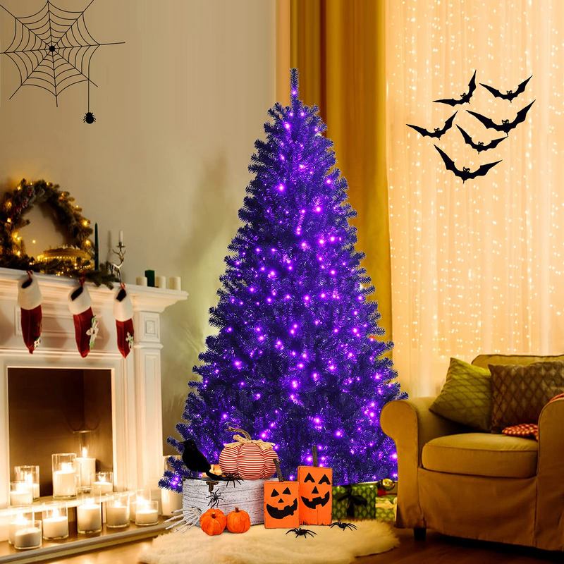 Load image into Gallery viewer, Goplus Halloween Tree, Hinged Artificial Christmas Tree Metal Stand, Perfect Halloween Decoration for Holiday Festival Parties - GoplusUS
