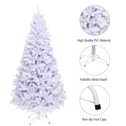 6ft /7.5ft/9ft White Artificial Christmas Tree - GoplusUS