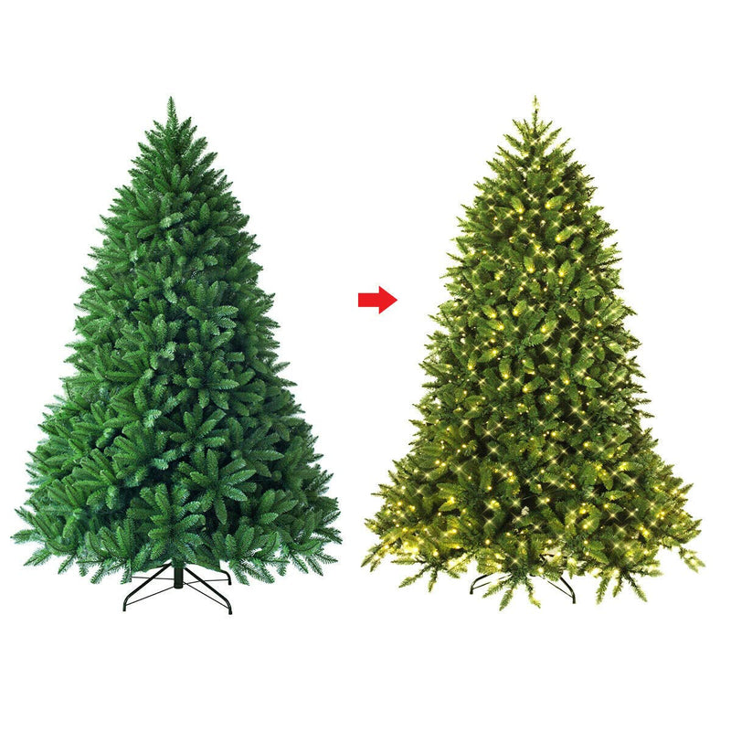 Load image into Gallery viewer, 5ft Prelit Christmas Tree, Premium Hinged Artificial Fir Tree - GoplusUS
