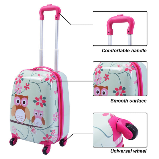 2PC Kids Luggage, 12" & 16" Kids Carry On Luggage Set - GoplusUS
