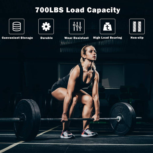 Goplus 7 Feet Olympic Bar, 700/1000LBS Weight Bar Solid 2" Olympic Plates Olympic Barbell - GoplusUS