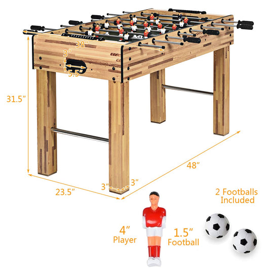 48" Foosball Table, Easy-Assemble Soccer Game Table - GoplusUS