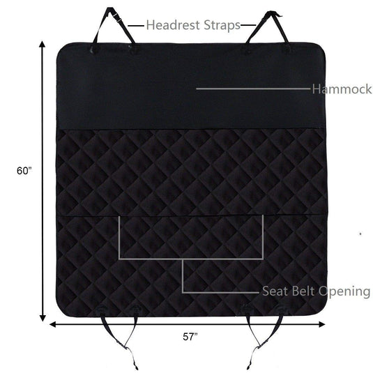 Pet Seat Cover Dog Car Seat Cover Waterproof Nonslip Rubber Backing - GoplusUS
