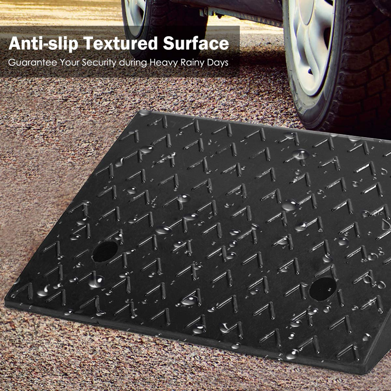 Load image into Gallery viewer, Goplus 2PCS Rubber Car Curb Ramps, 5&quot; Rise Portable Lightweight Threshold Ramp Set - GoplusUS
