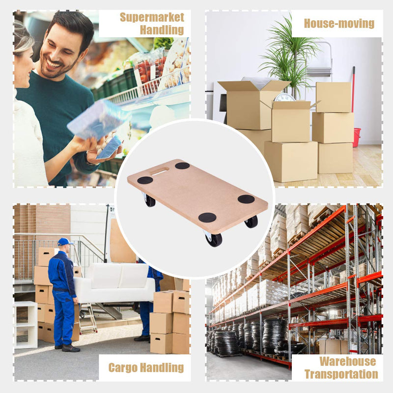 Load image into Gallery viewer, Moving Dolly Heavy Duty Wood Furniture Dollies Movers Carrier (23&quot; x11.5&quot; Platform) - GoplusUS
