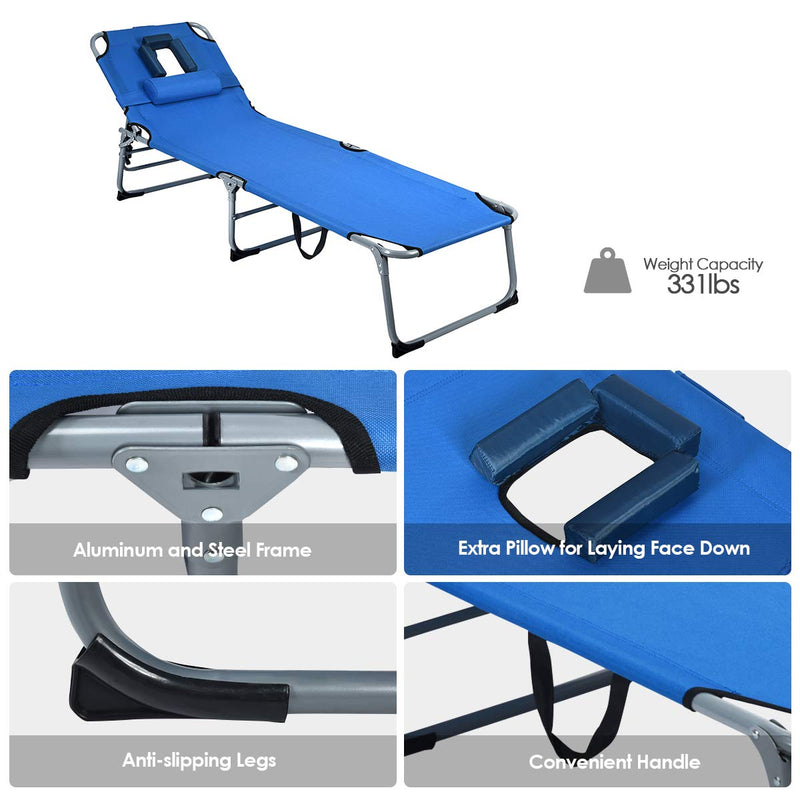 Load image into Gallery viewer, Patio Lounge Chair, Adjustable Folding Recliner - GoplusUS
